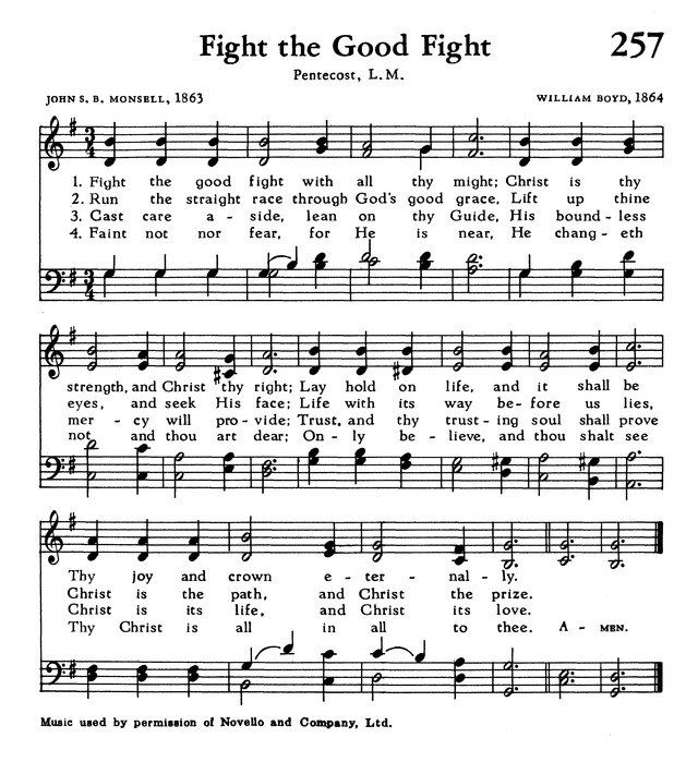 The Hymnal of The Evangelical United Brethren Church page Z257