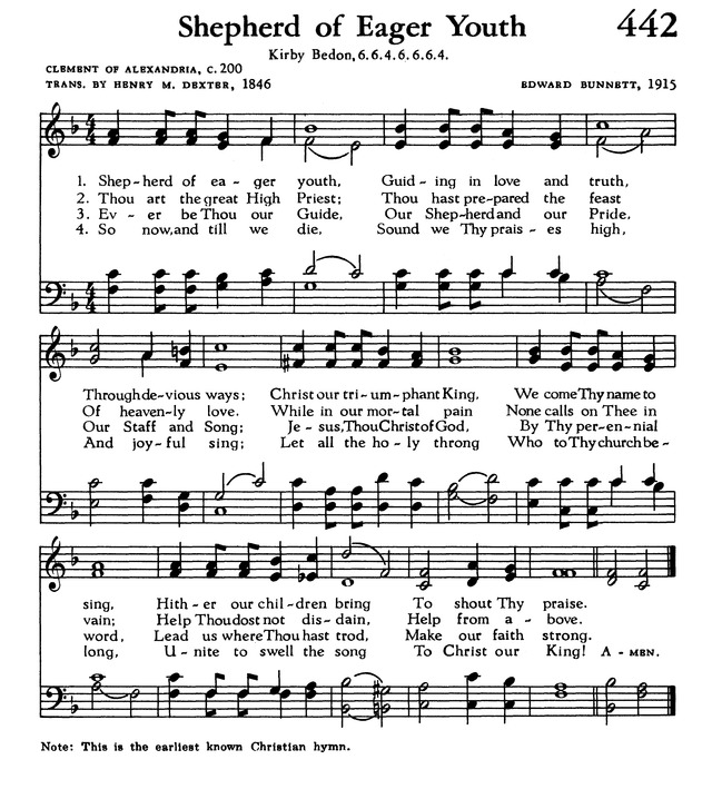 The Hymnal of The Evangelical United Brethren Church page Z442
