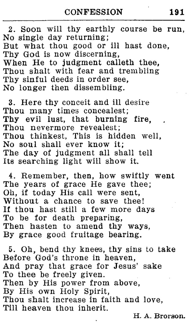 Hymnal for Church and Home (2nd ed.) page 191