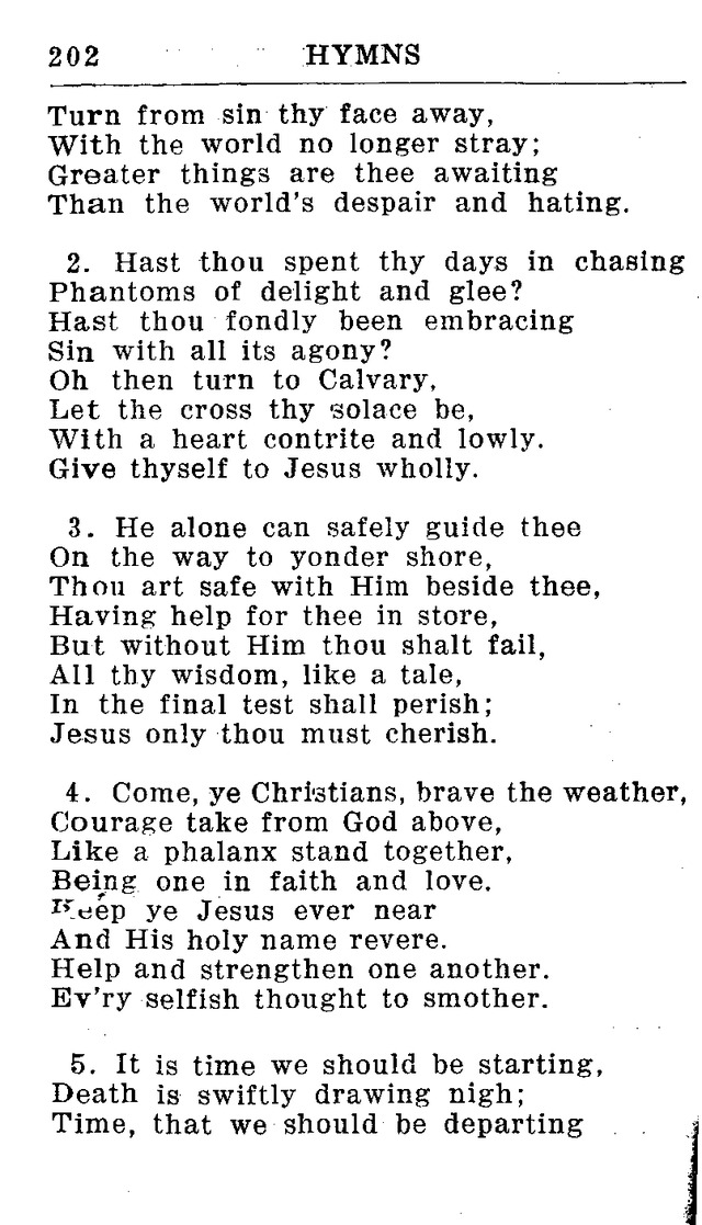 Hymnal for Church and Home (2nd ed.) page 202