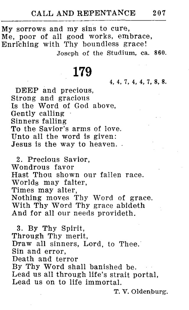 Hymnal for Church and Home (2nd ed.) page 207