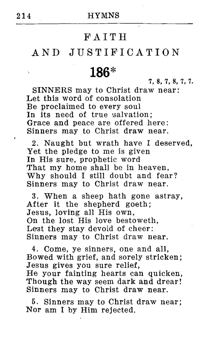 Hymnal for Church and Home (2nd ed.) page 214