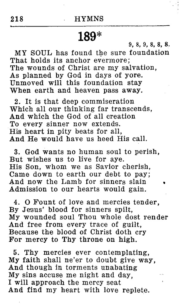 Hymnal for Church and Home (2nd ed.) page 218