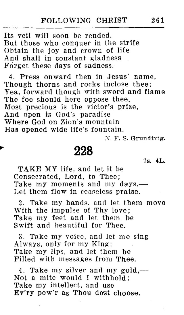 Hymnal for Church and Home (2nd ed.) page 261