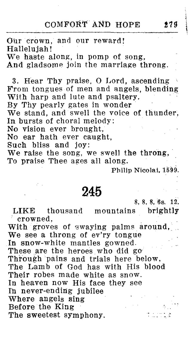 Hymnal for Church and Home (2nd ed.) page 279