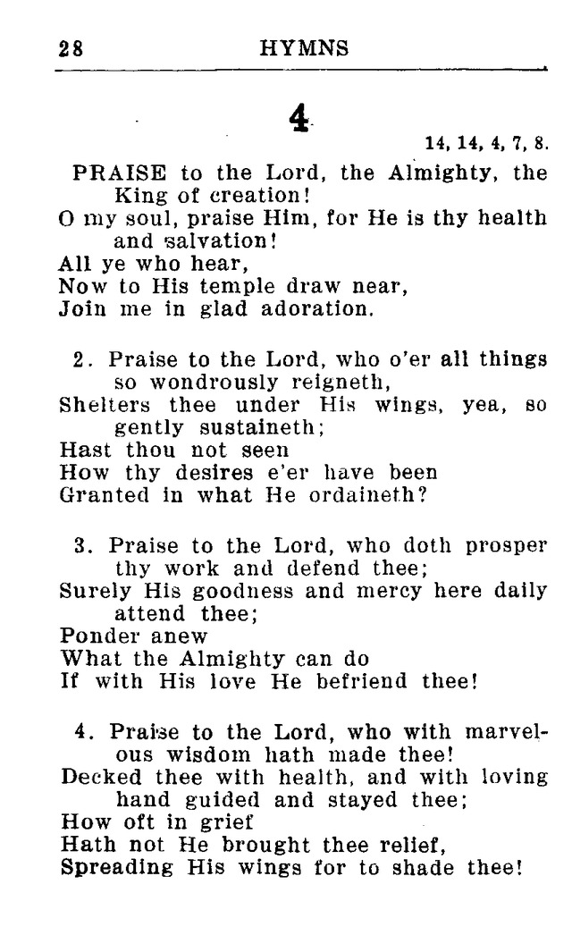 Hymnal for Church and Home (2nd ed.) page 28