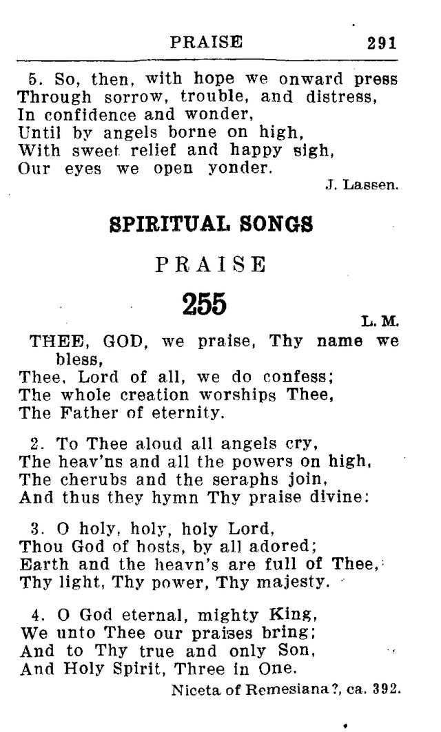 Hymnal for Church and Home (2nd ed.) page 291