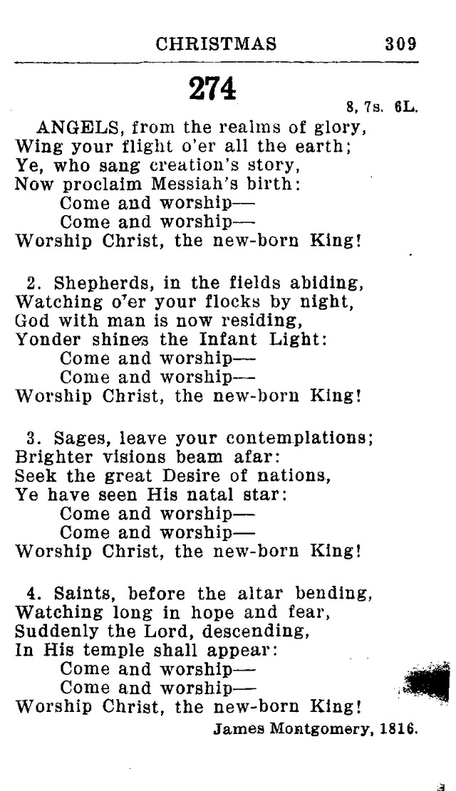 Hymnal for Church and Home (2nd ed.) page 309