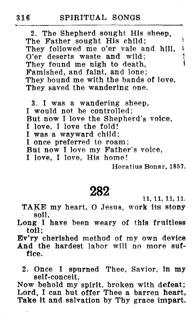Hymnal for Church and Home (2nd ed.) page 316