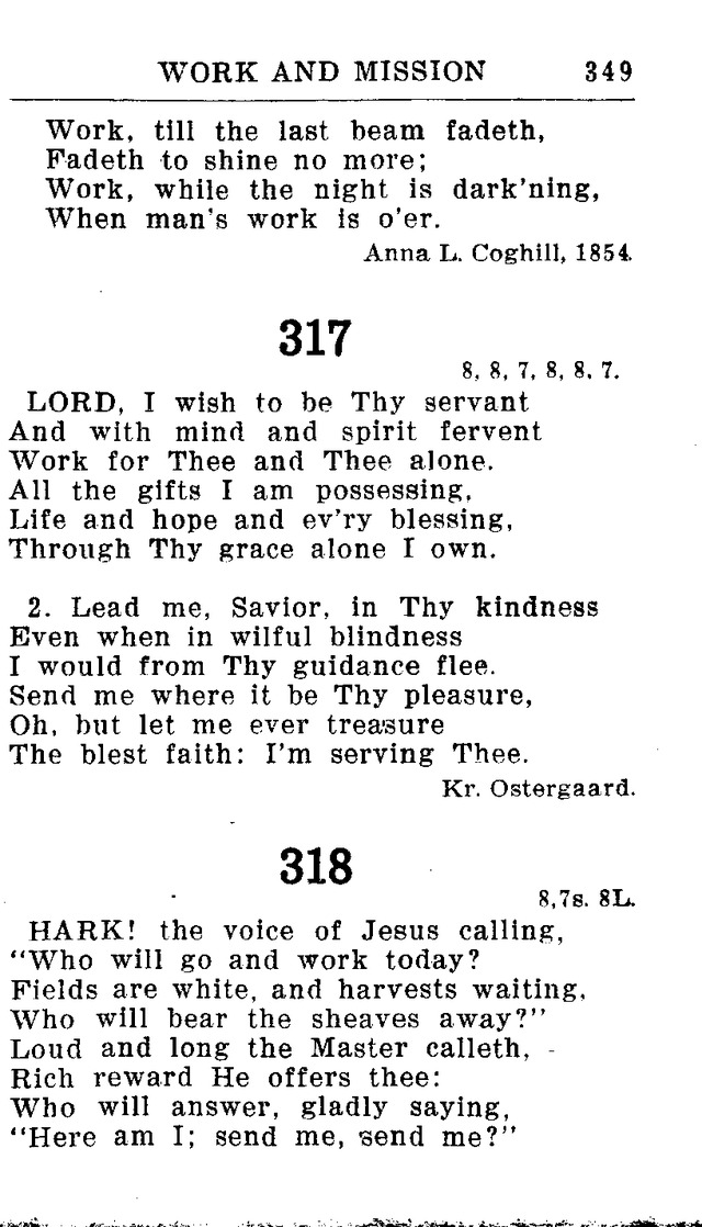 Hymnal for Church and Home (2nd ed.) page 349