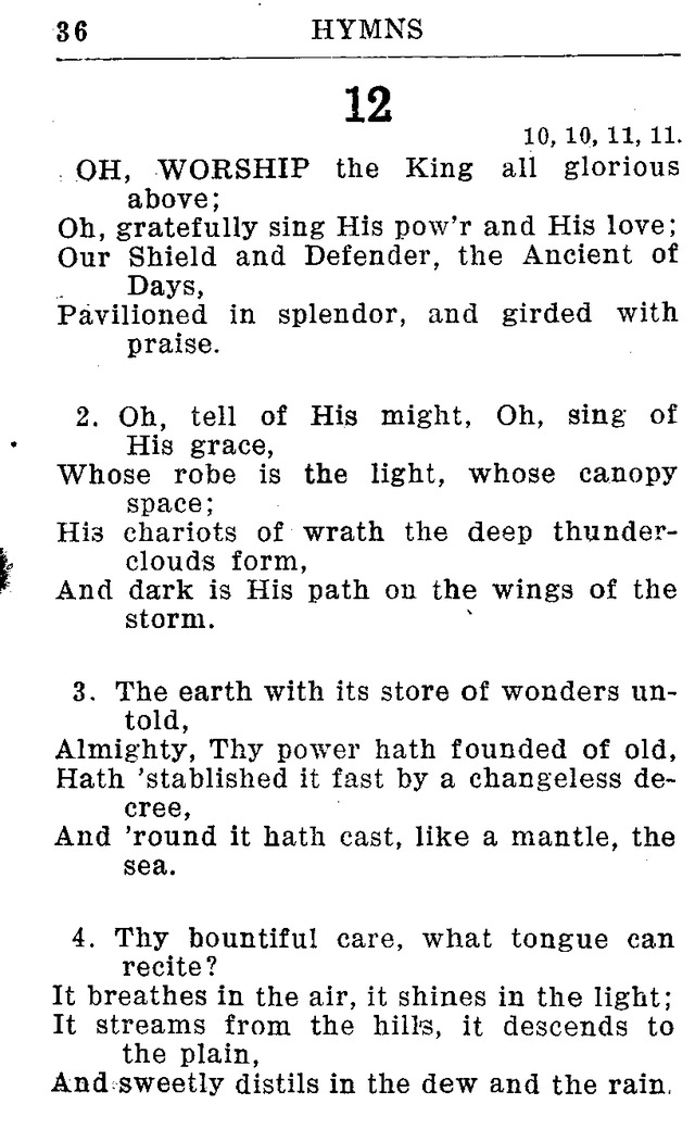 Hymnal for Church and Home (2nd ed.) page 36