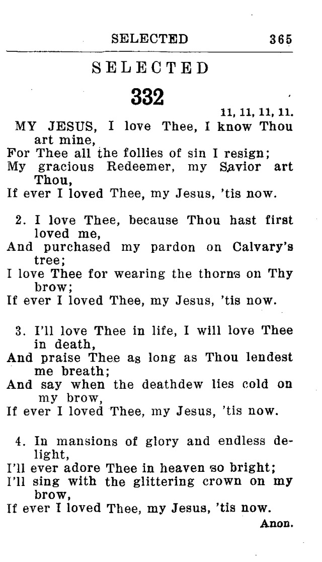 Hymnal for Church and Home (2nd ed.) page 365