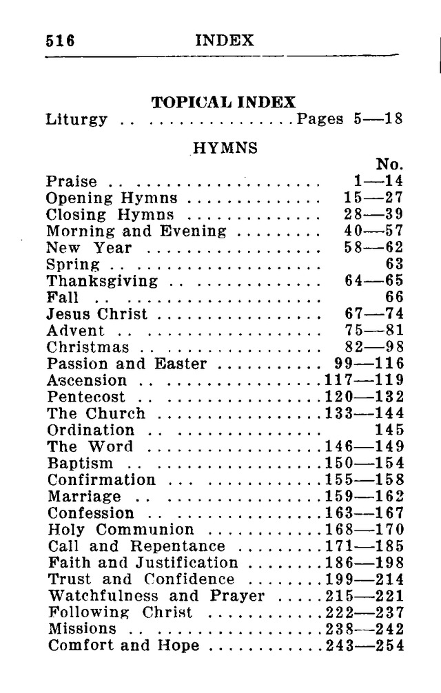 Hymnal for Church and Home (2nd ed.) page 516