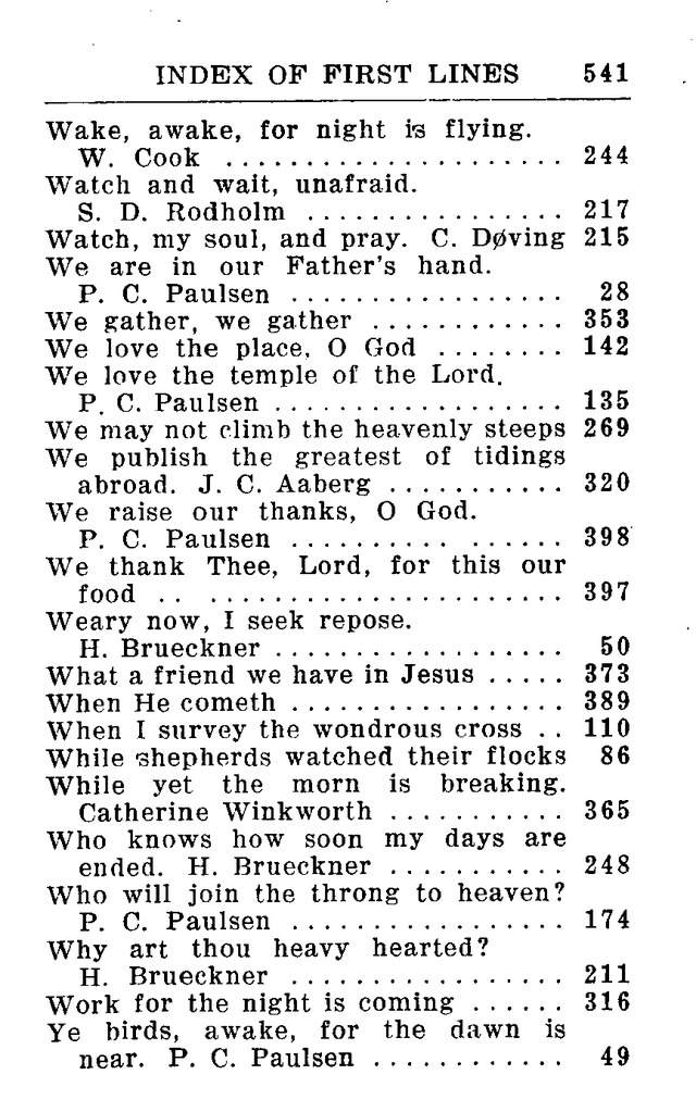Hymnal for Church and Home (2nd ed.) page 541