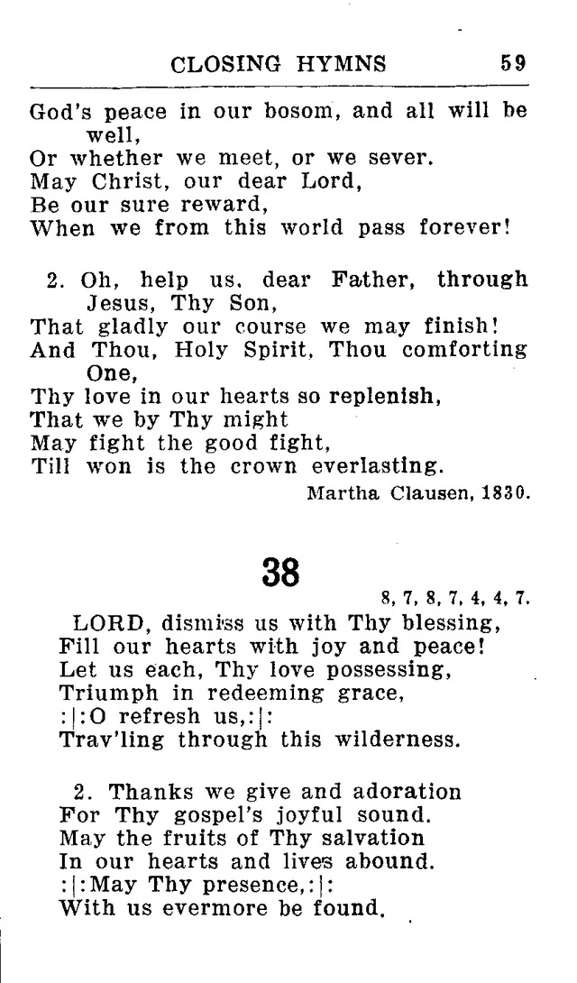 Hymnal for Church and Home (2nd ed.) page 59