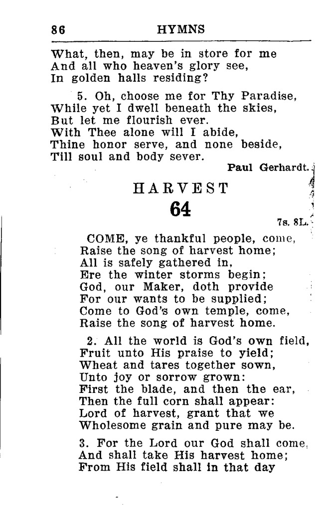 Hymnal for Church and Home (2nd ed.) page 86