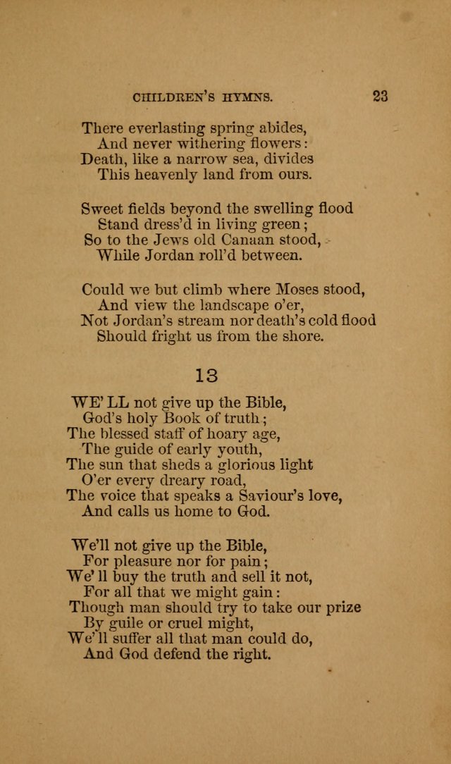 Hymns for First-Day Schools (Rev. and Enl.) page 23