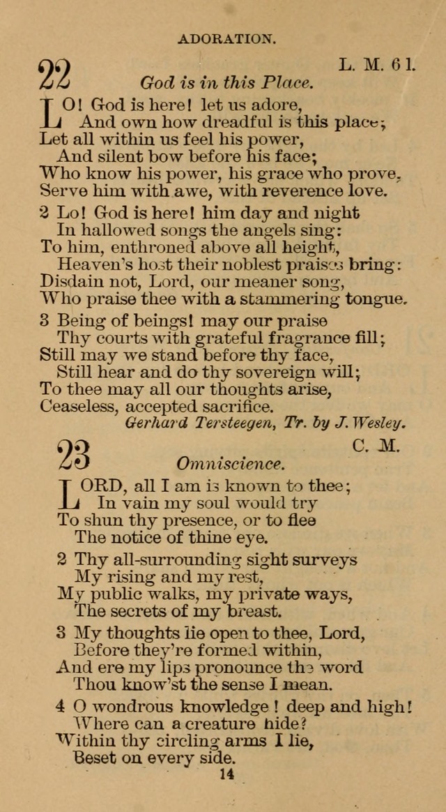 The Hymn Book of the Free Methodist Church page 14