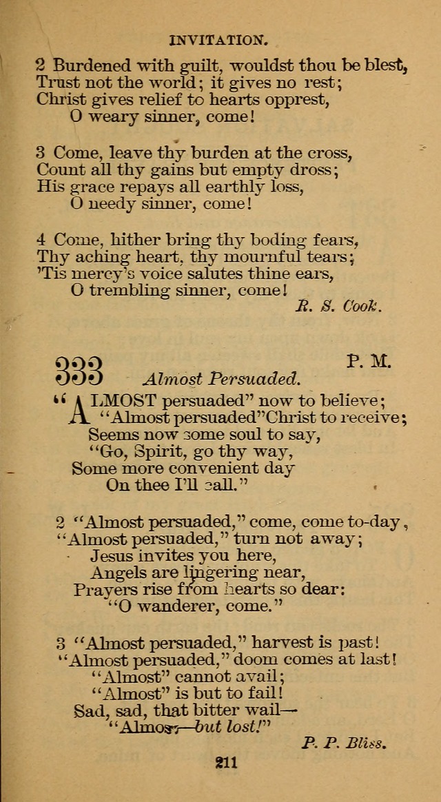 The Hymn Book of the Free Methodist Church page 213