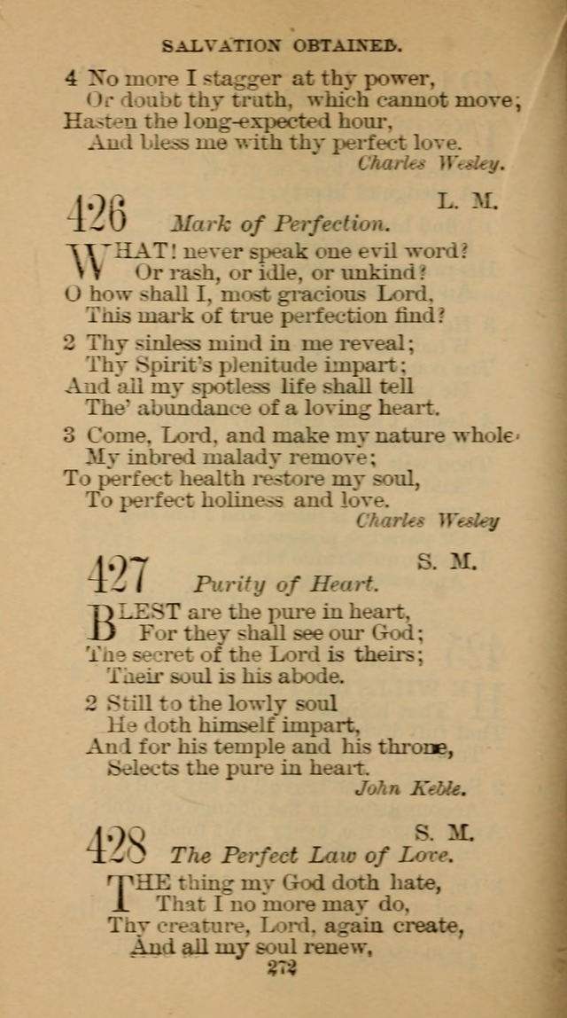 The Hymn Book of the Free Methodist Church page 274