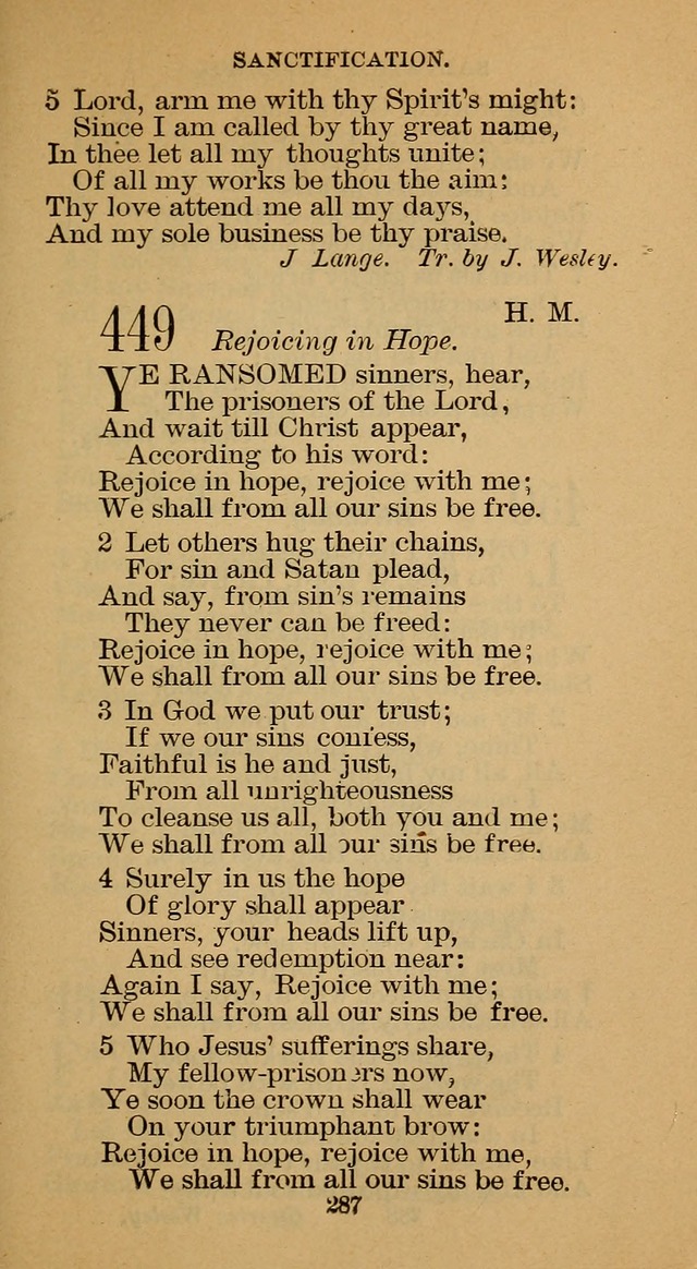 The Hymn Book of the Free Methodist Church page 289