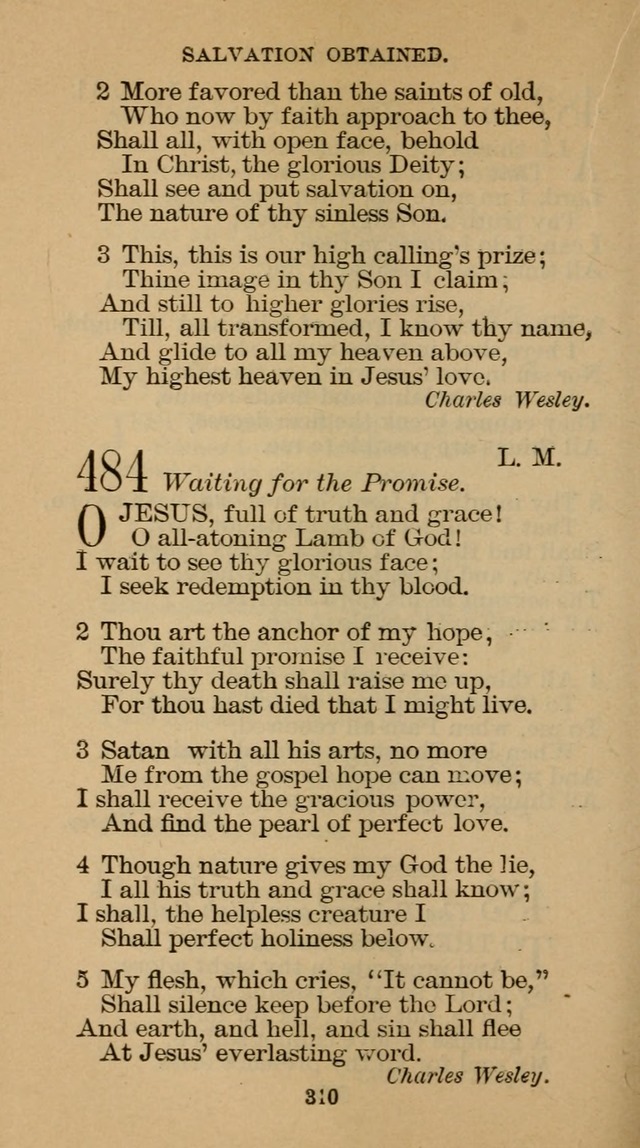 The Hymn Book of the Free Methodist Church page 312