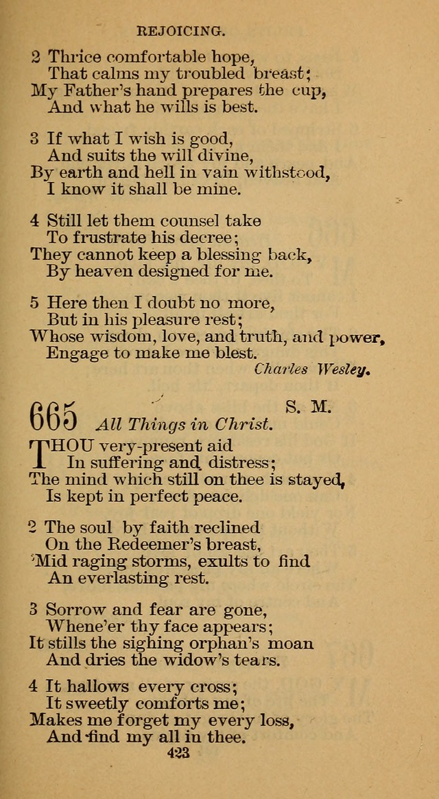 The Hymn Book of the Free Methodist Church page 425