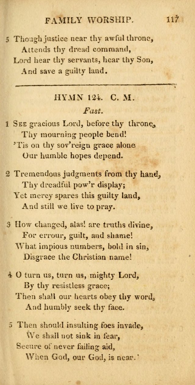 Hymns for Family Worship, with Prayers for Every Day in the Week (2nd ed.) page 117