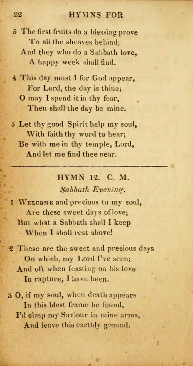 Hymns for Family Worship, with Prayers for Every Day in the Week (2nd ed.) page 22