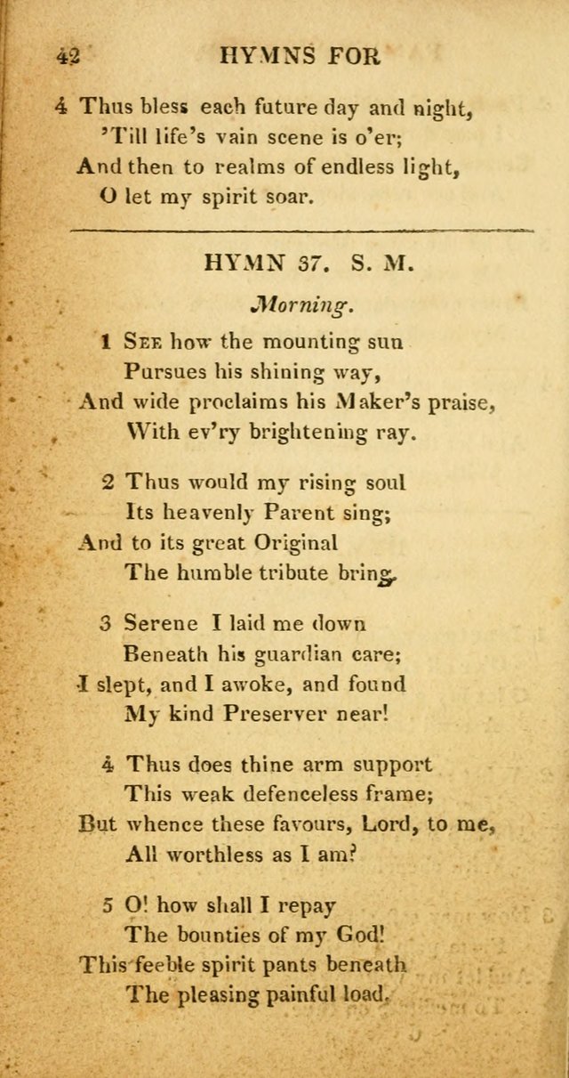 Hymns for Family Worship, with Prayers for Every Day in the Week (2nd ed.) page 42
