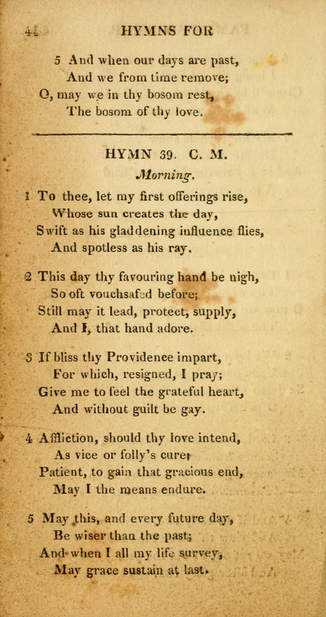 Hymns for Family Worship, with Prayers for Every Day in the Week (2nd ed.) page 44