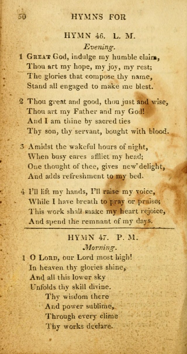 Hymns for Family Worship, with Prayers for Every Day in the Week (2nd ed.) page 50