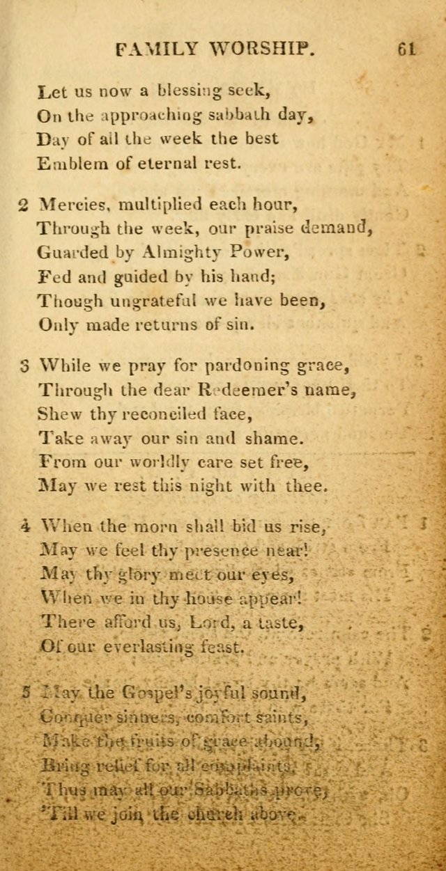 Hymns for Family Worship, with Prayers for Every Day in the Week (2nd ed.) page 61