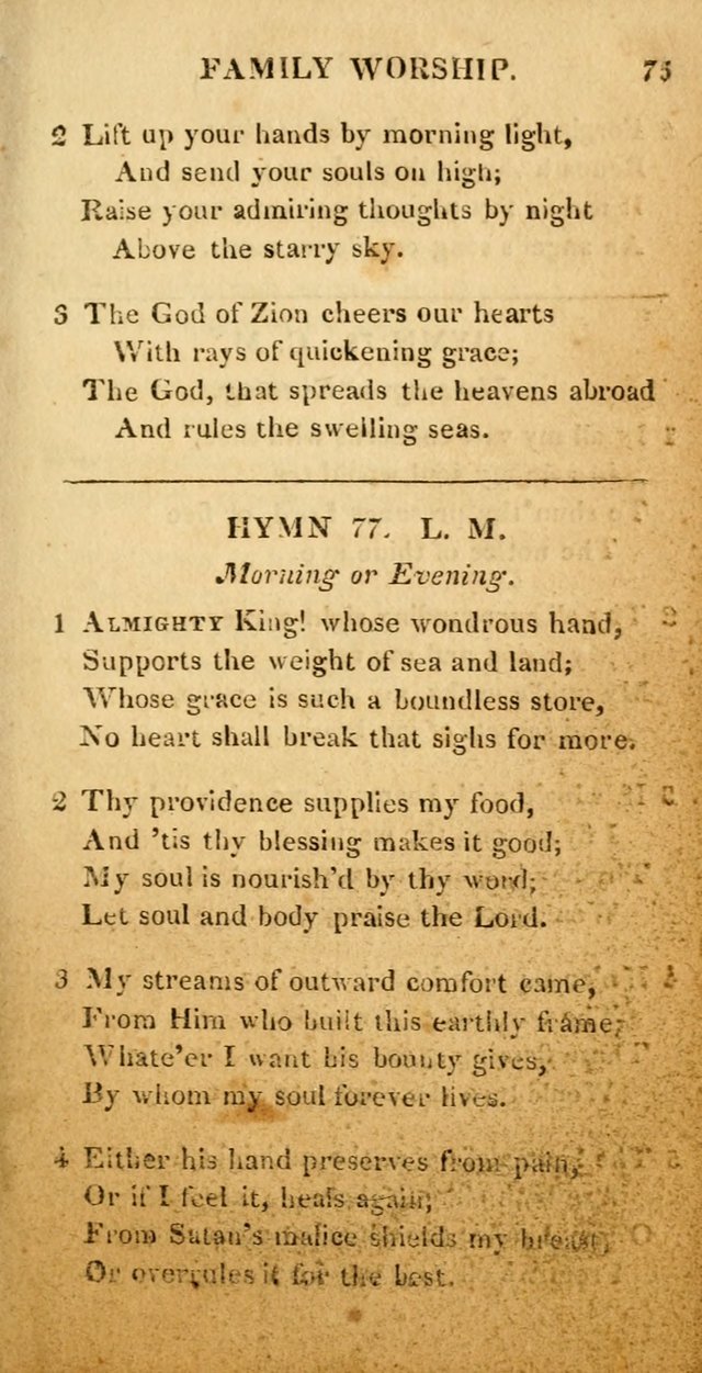 Hymns for Family Worship, with Prayers for Every Day in the Week (2nd ed.) page 75