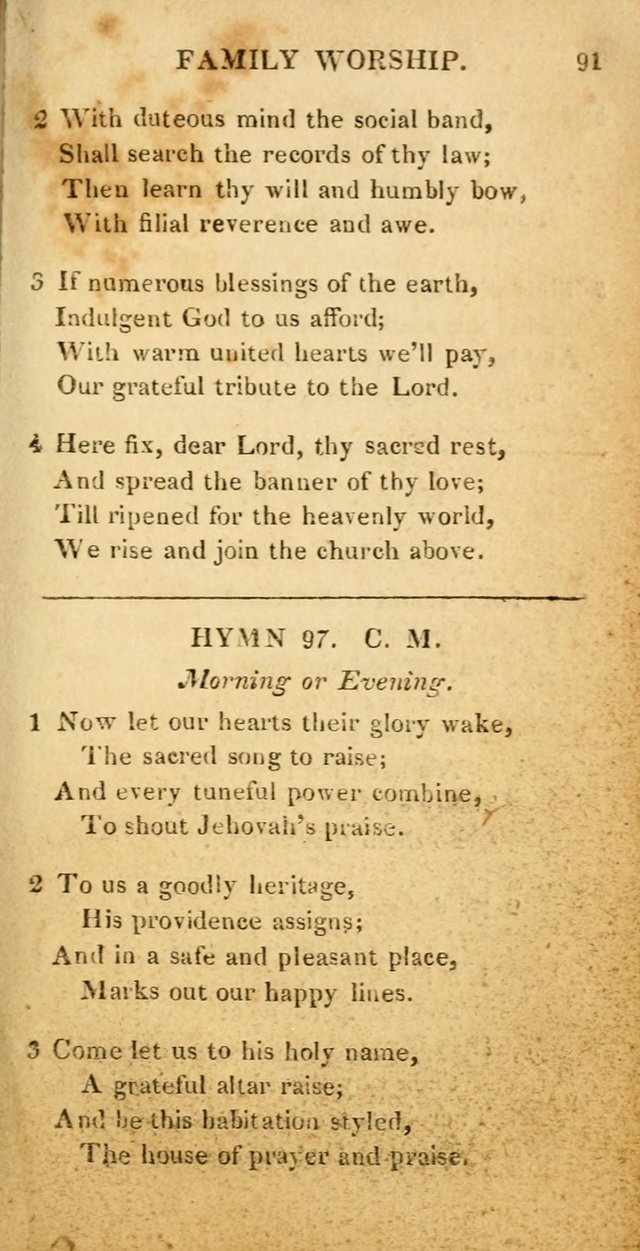 Hymns for Family Worship, with Prayers for Every Day in the Week (2nd ed.) page 91