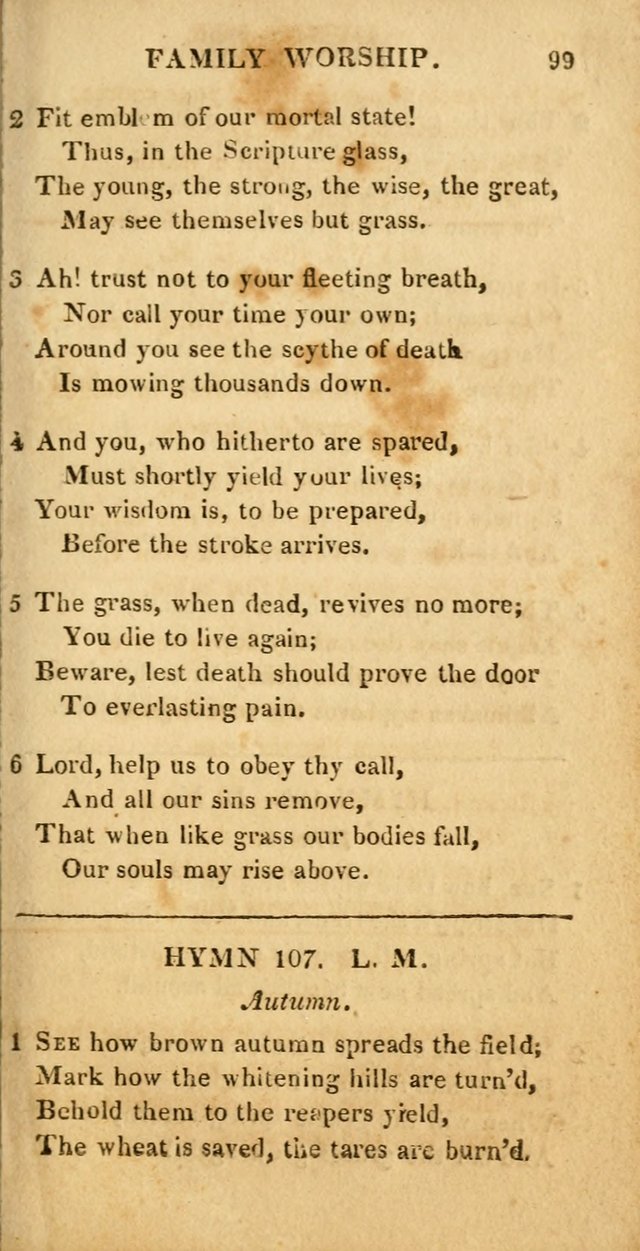 Hymns for Family Worship, with Prayers for Every Day in the Week (2nd ed.) page 99