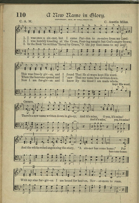 Harvest Hymns: Singable Gospel Songs page 110