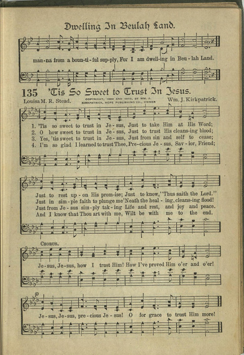 Harvest Hymns: Singable Gospel Songs page 135