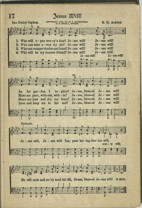 Harvest Hymns: Singable Gospel Songs page 17