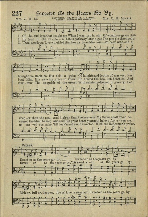 Harvest Hymns: Singable Gospel Songs page 201