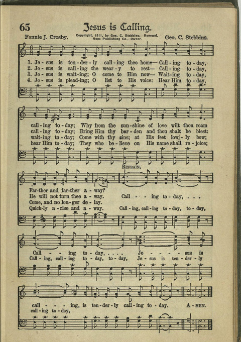 Harvest Hymns: Singable Gospel Songs page 65