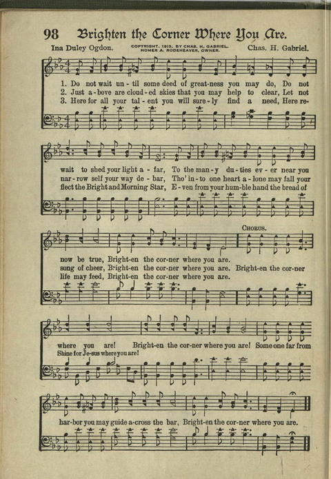 Harvest Hymns: Singable Gospel Songs page 98
