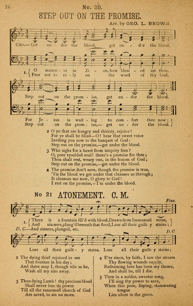The Highway Hymnal: a choice collection of popular hymns and music, new and old. Arranged for the work in camp, convention, church and home page 16