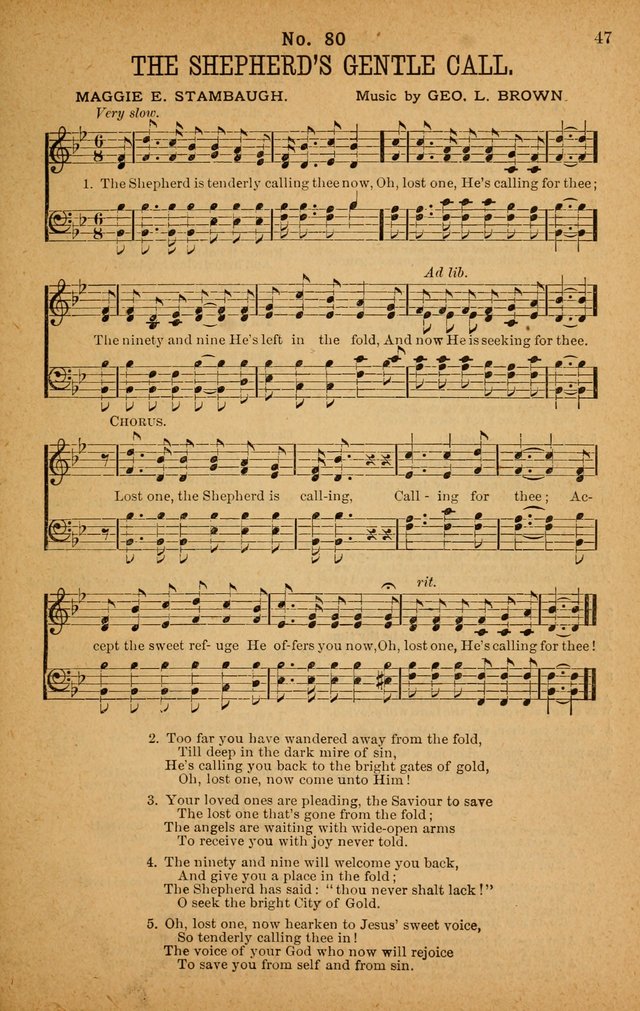 The Highway Hymnal: a choice collection of popular hymns and music, new and old. Arranged for the work in camp, convention, church and home page 47