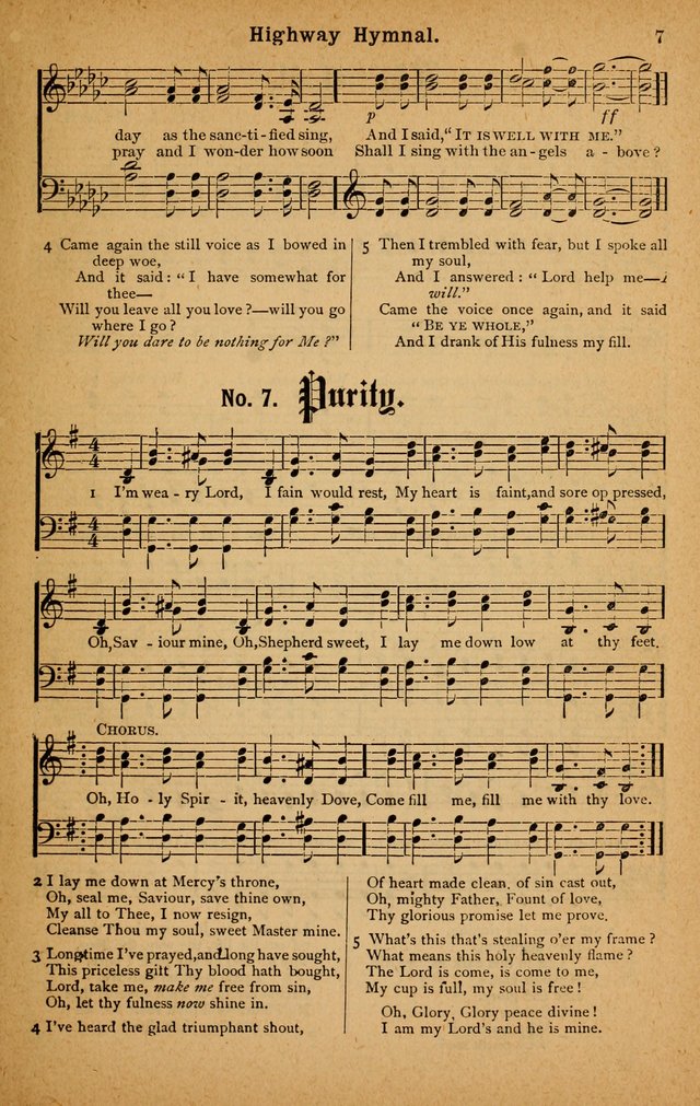 The Highway Hymnal: a choice collection of popular hymns and music, new and old. Arranged for the work in camp, convention, church and home page 7