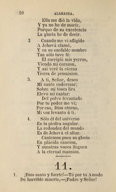 Himnario para uso de la Iglesia Cristiana Española page 12