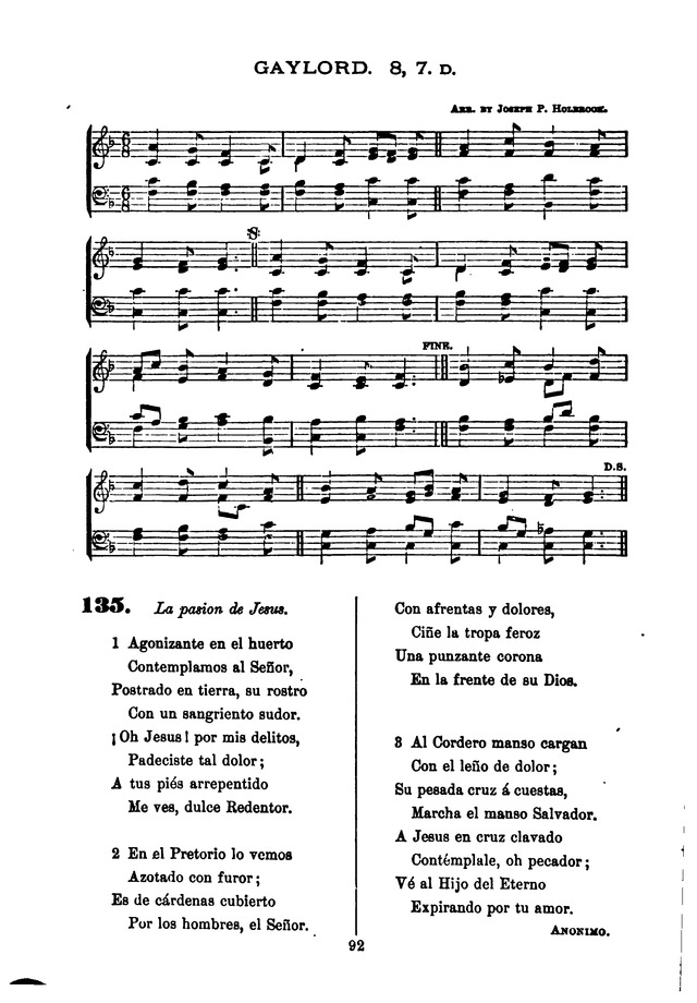 Himnario de la Iglesia Metodista Episcopal page 100