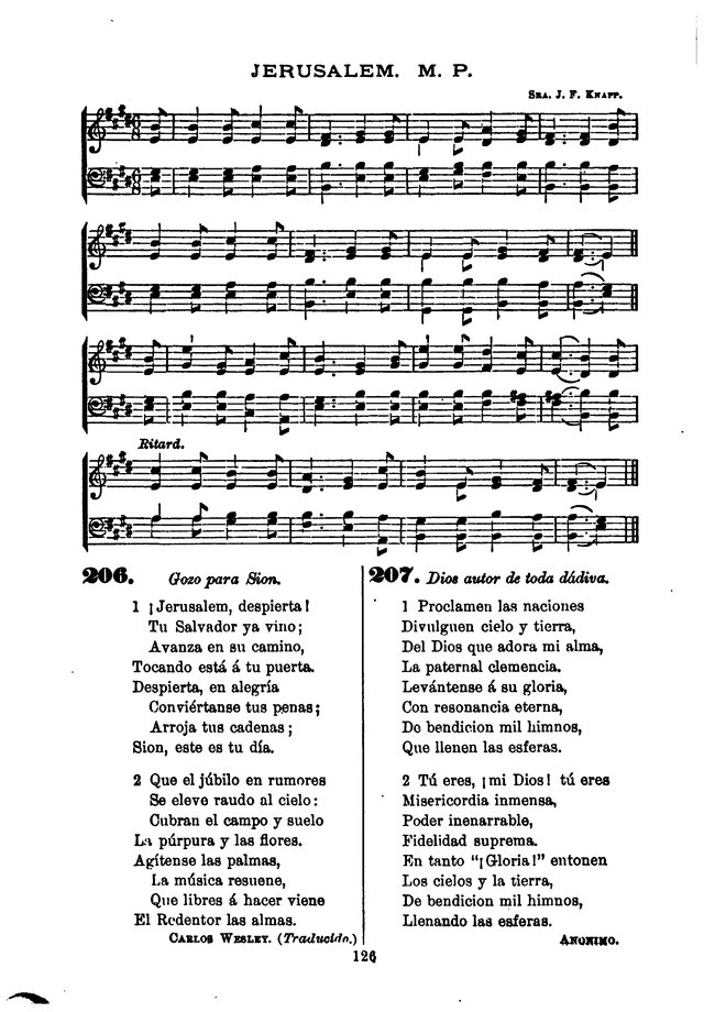 Himnario de la Iglesia Metodista Episcopal page 134
