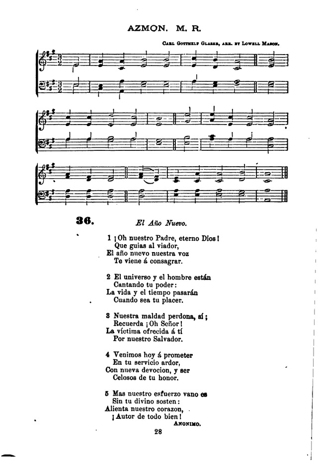 Himnario de la Iglesia Metodista Episcopal page 36