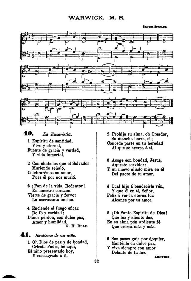 Himnario de la Iglesia Metodista Episcopal page 40